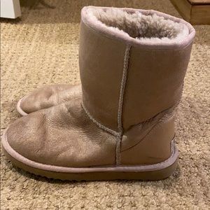Gold uggs size 6